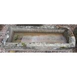 Large antique stone trough - Approx size W: 120cm D: 44cm H: 22cm