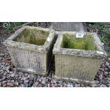 Pair of small stone planters