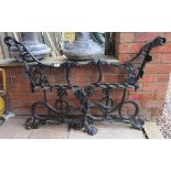 Pair of genuine Coalbrookdale stamped and kite marked bench ends