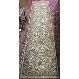 Cream patterned runner