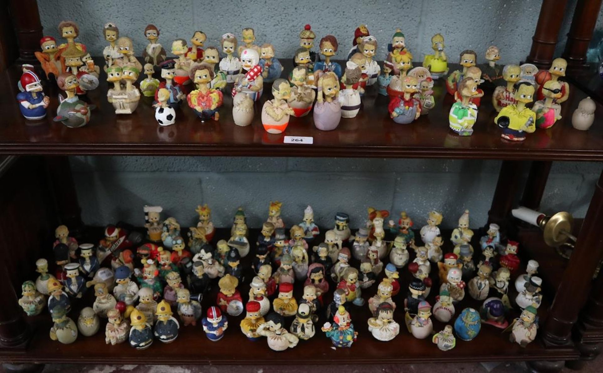 Large collection of Eggbert figurines