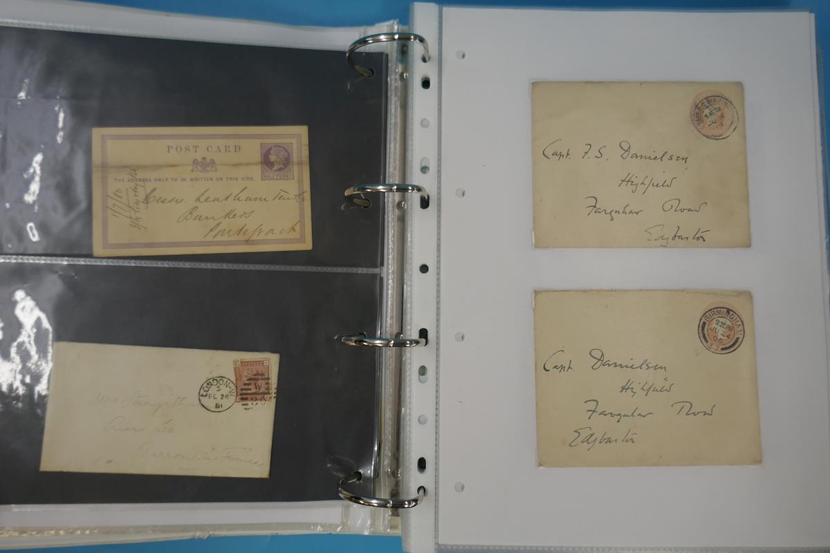 Stamps - GB Postal History QV-KG5 in ringbinder. Postal stationery and WW1 censors - Image 6 of 12