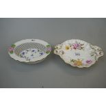 Herend bonbon dish together with a Royal Crown Derby dish