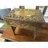 Antique Chinese scribed folding desk