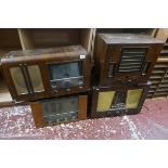 4 vintage valve radios