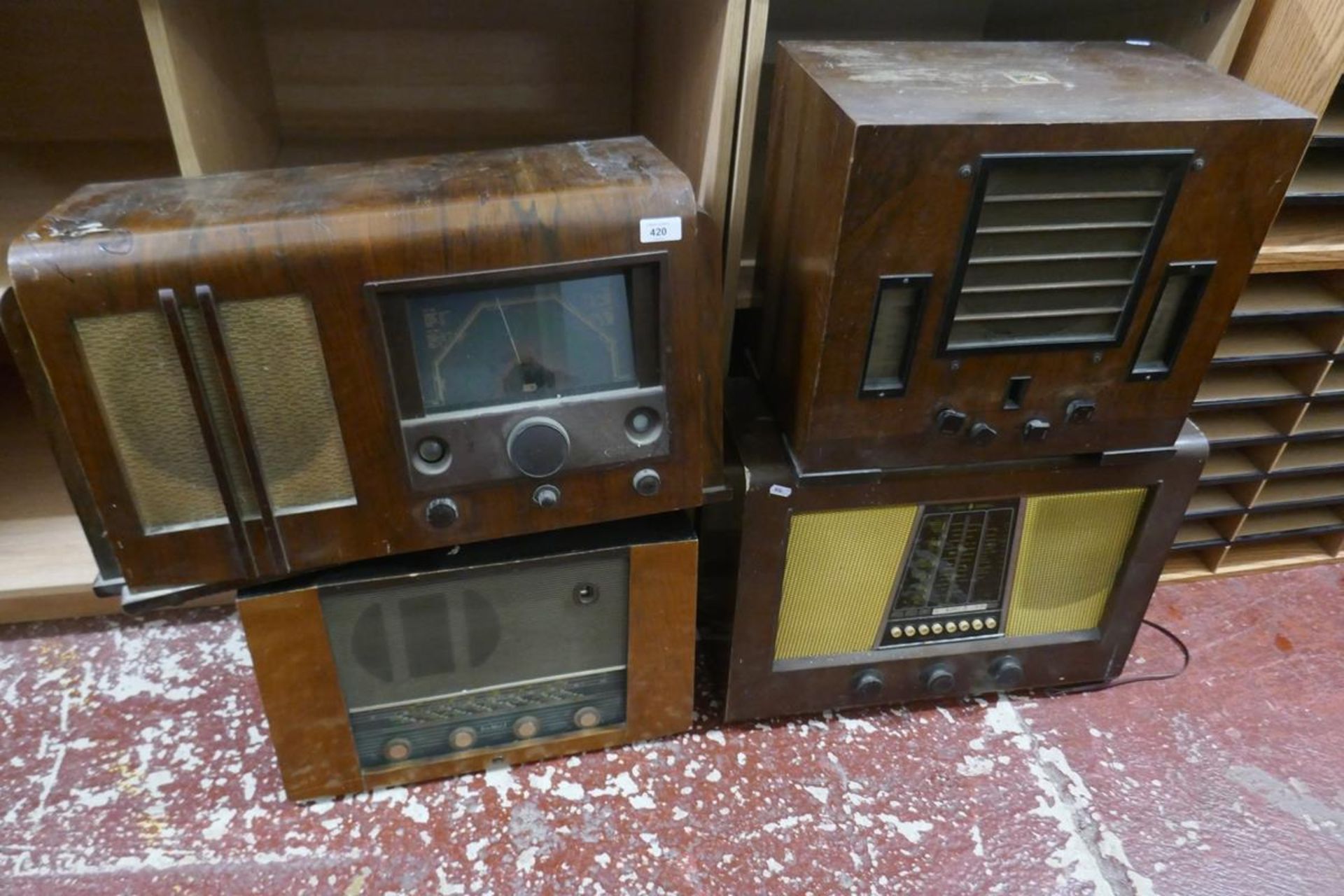 4 vintage valve radios