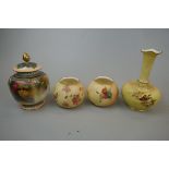 Collection of Royal Worcester hand painted china