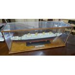 Cased model of Titanic