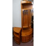 2 mid-century Parker Knoll corner cabinets