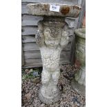 Stone cherub stand - Approx height: 72cm