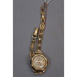 9ct gold ladies watch with gold strap