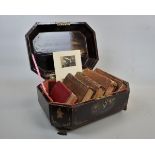 Paper mache box with antique books