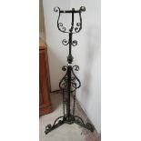 Wrought iron antique adjustable oil lamp stand