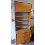 Mid century G-Plan teak shelf unit - Approx size W: 76cm D: 46cm H: 199cm