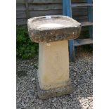 Stone bird bath - Approx height 64cm