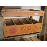 French wooden bottle crate