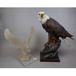 2 large eagle figures - Approx height of tallest 51cm