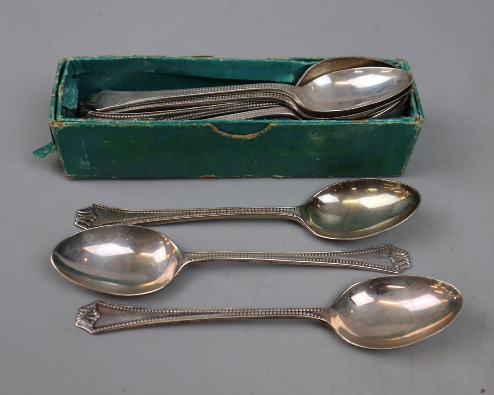 Hallmarked silver teaspoons - Approx 238g