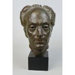 Bronze bust of James Bateman R.A by Ernest Roland Bevan R.A. (1891 - 1979) signed Bevan 45