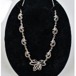 Silver marcasite necklace