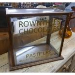 Rowntree's Chocolates counter top glass display cabinet