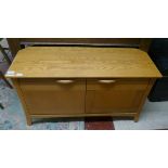 Ercol blonde elm corner media unit