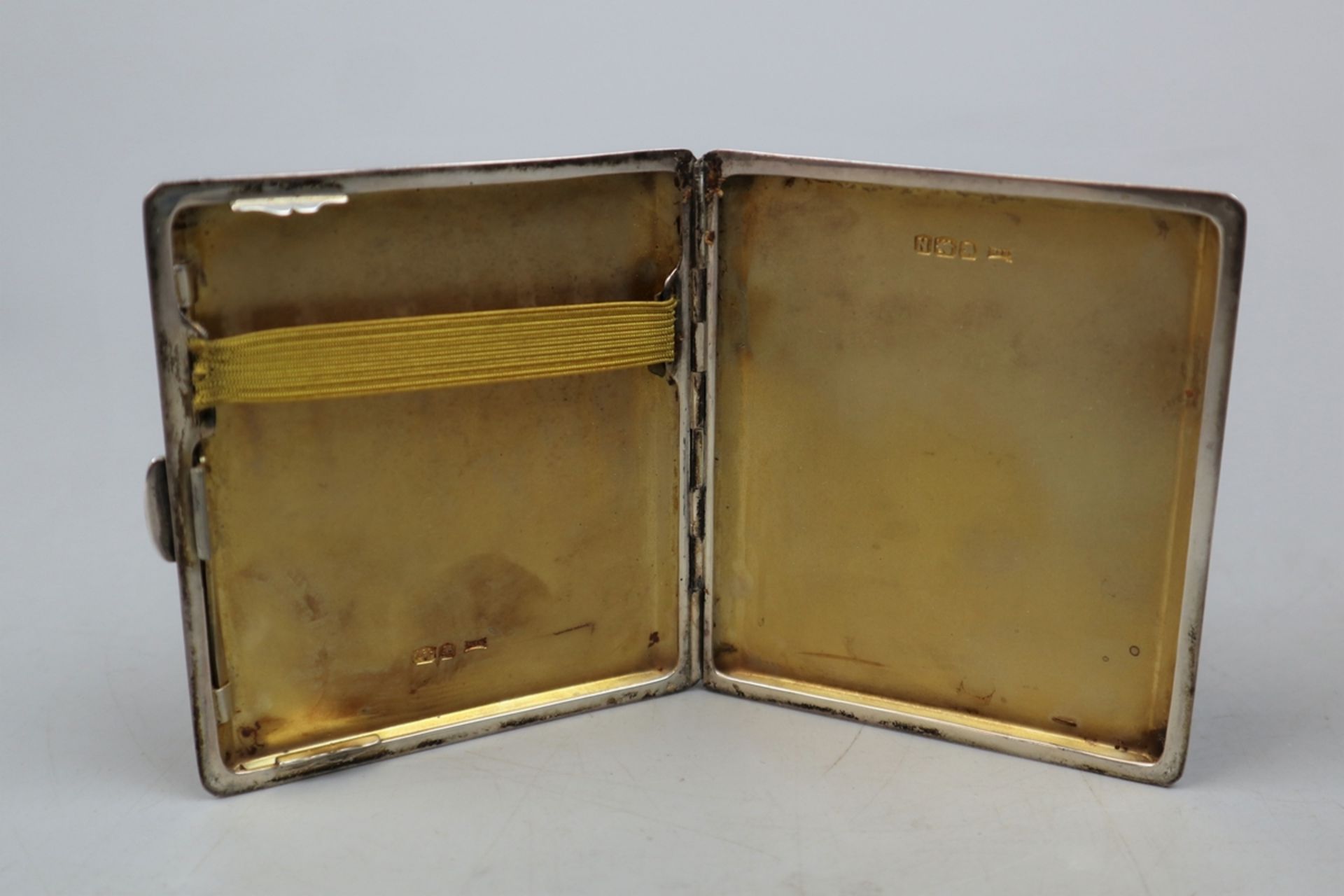 Hallmarked silver cigarette case - Approx 90g - Image 2 of 4