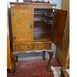 Walnut drinks cabinet - Approx size W: 86cm D: 45cm H: 148cm