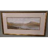 Watercolour - Loch Torridon signed Ken Ferguson - Approx image size: 50cm x 18cm