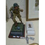 2 military models - Approx height 32cm