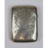 Hallmarked silver cigarette case - Approx 76g