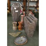 Assorted natural stone vases