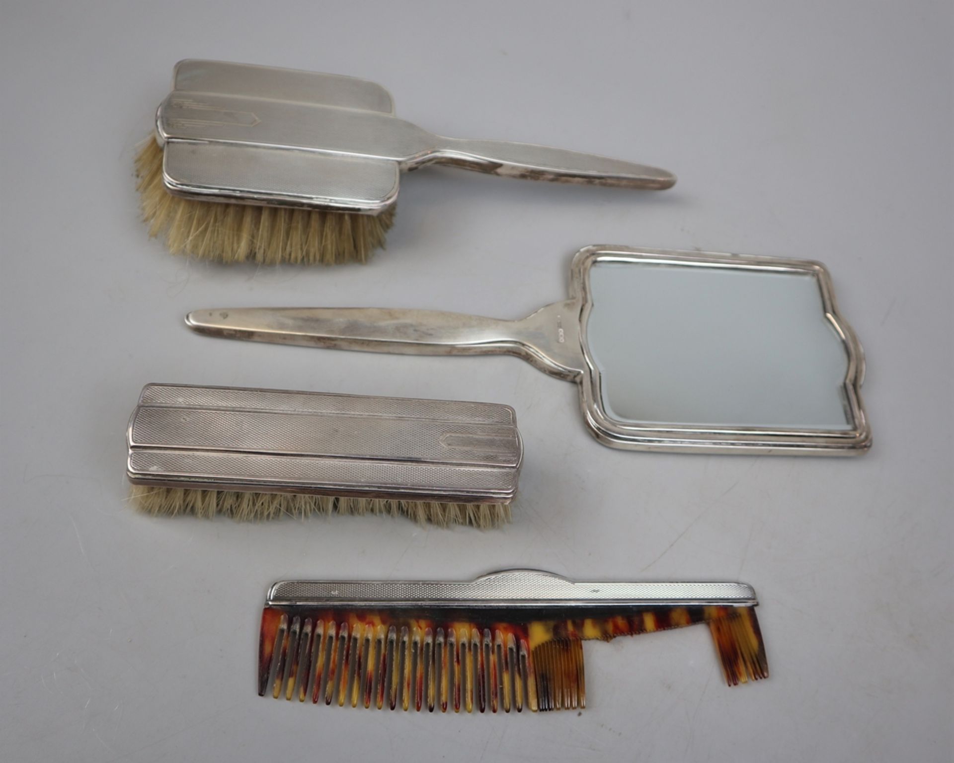 Hallmarked silver vanity set