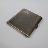 Hallmarked silver cigarette case - Approx 90g