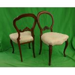 2 balloon back dining chairs