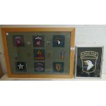 2 framed Airbourne badge diorama