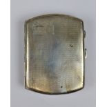 Hallmarked silver cigarette case - Approx 81g