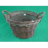 Wicker wood basket