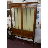 Large china display cabinet - Approx size W: 108cm D: 34cm H: 178cm