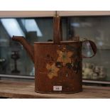 Hand painted Victorian metal watering can