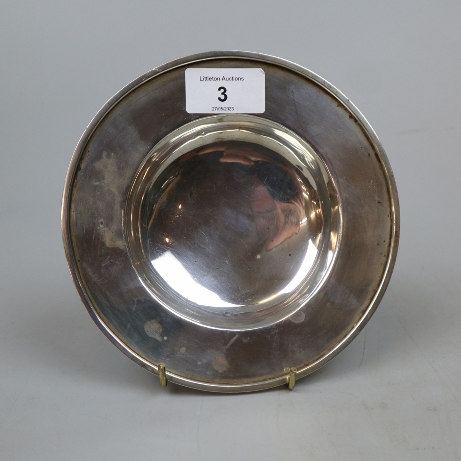Hallmarked silver dish - Approx 201g