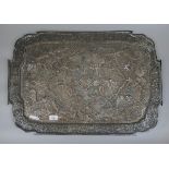 Large antique cast decorative tray