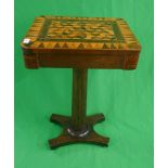 Antique rosewood parquetry side table