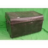 Metal travel trunk