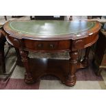 Victorian demi-lune side table