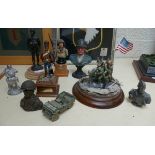 Collection of military figurines