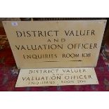 2 signs - District Valuer and Valuation Officer