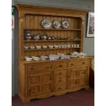 Large pine dresser - Approx size W: 187cm D: 48cm H: 211cm