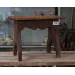 Small oak Arts & Crafts stool