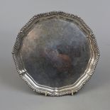 Hallmarked silver salver - Approx 623g